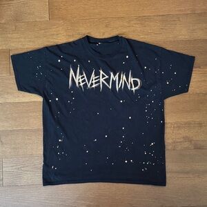 Black 'Nevermind' Short-Sleeve Graphic Tee